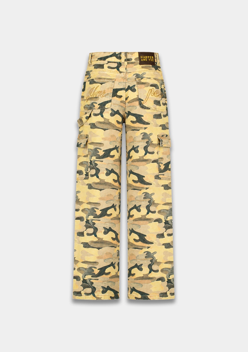 Harper & Yve Dana wide leg camouflage jeans