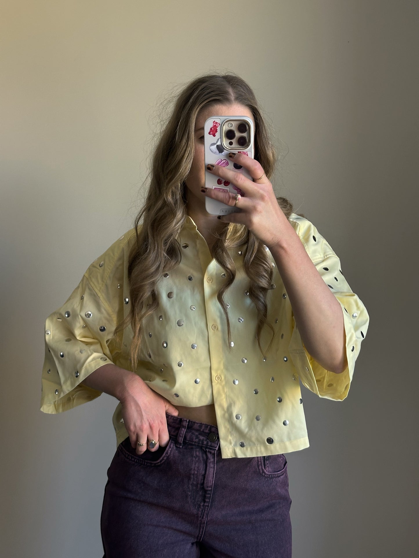 Studio Amaya Mara Bluse Buttergelb