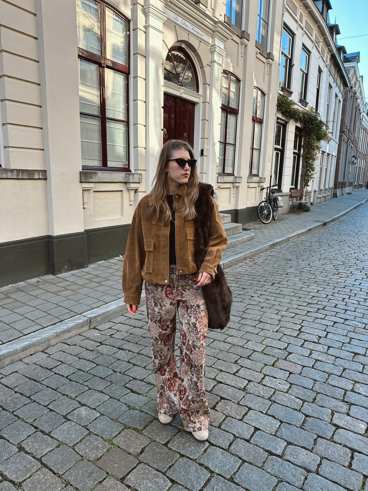 Harper & Yve Inda suède jacket camel