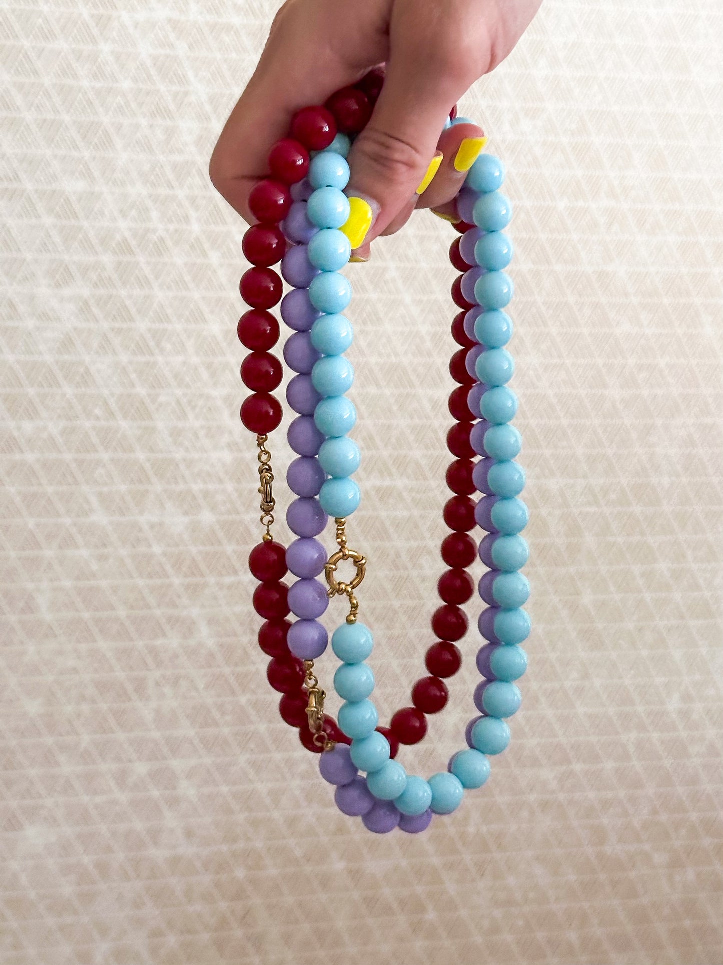 Color Beads Halskette blau