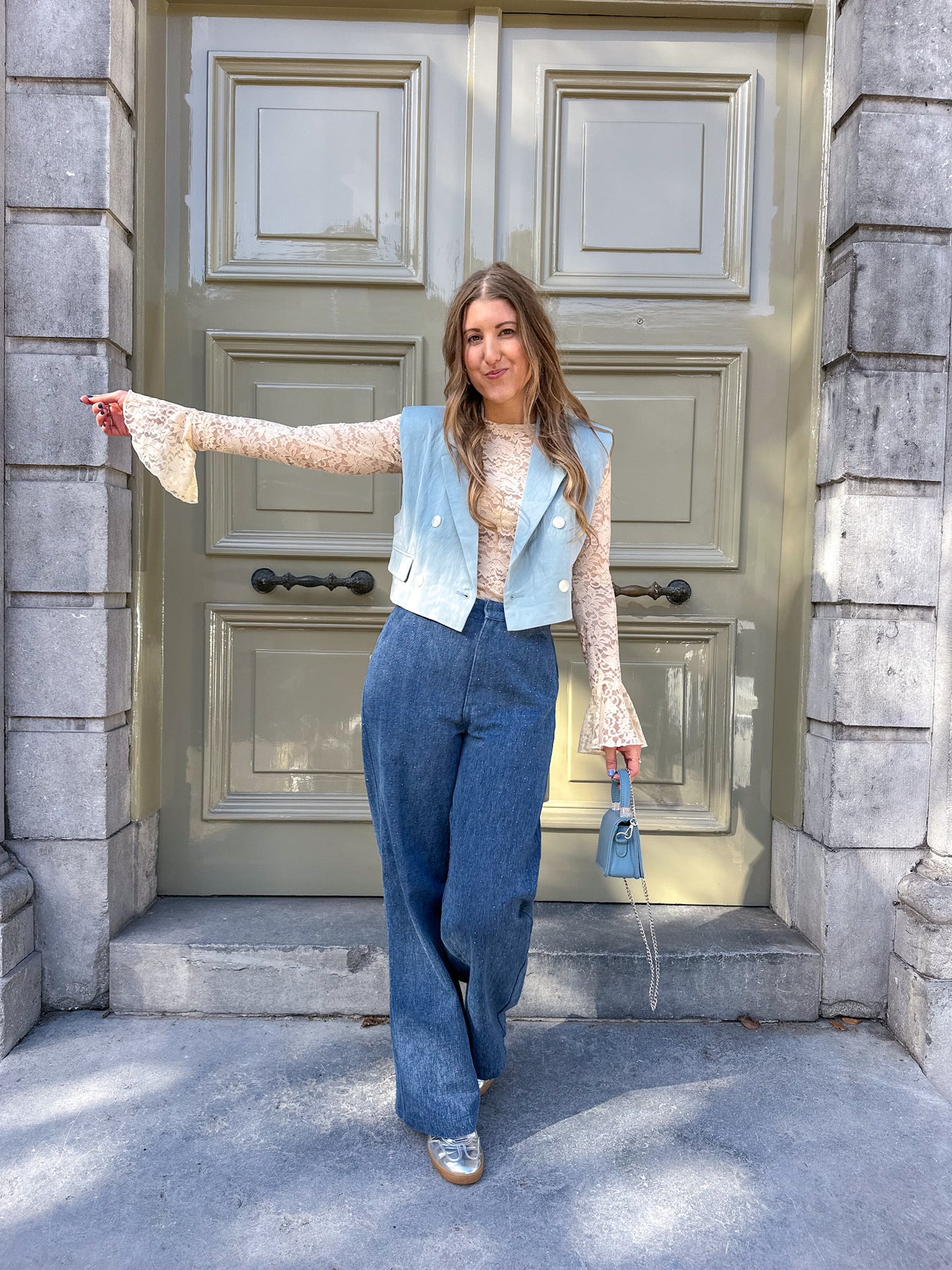 Elize Weste blau