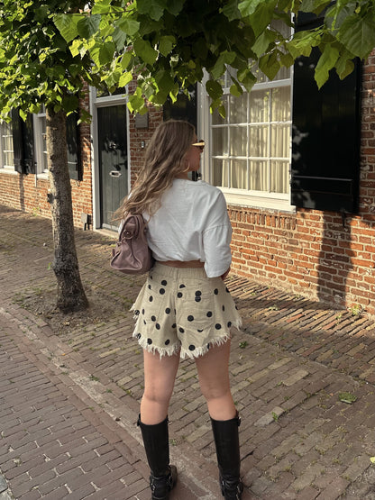 Guusje Jeansshorts Camo ausgefranst Grün