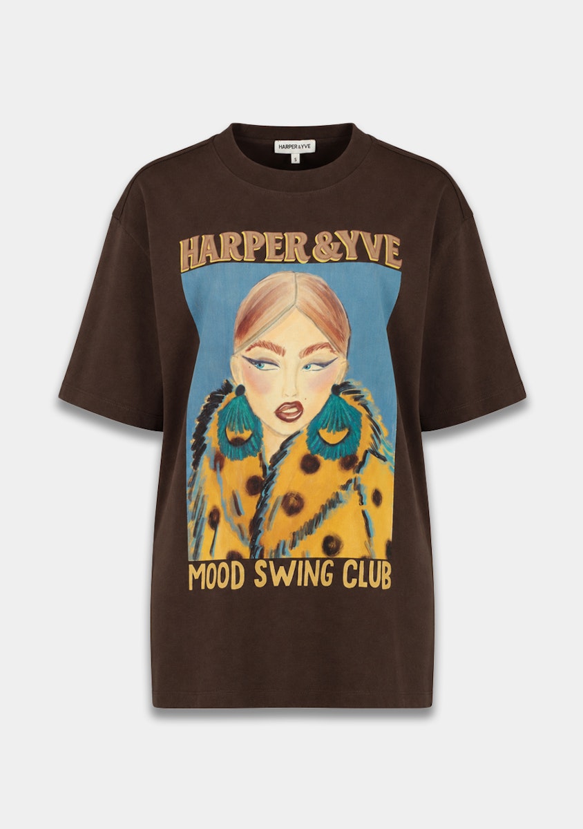 Harper & Yve Moody t-shirt bruin