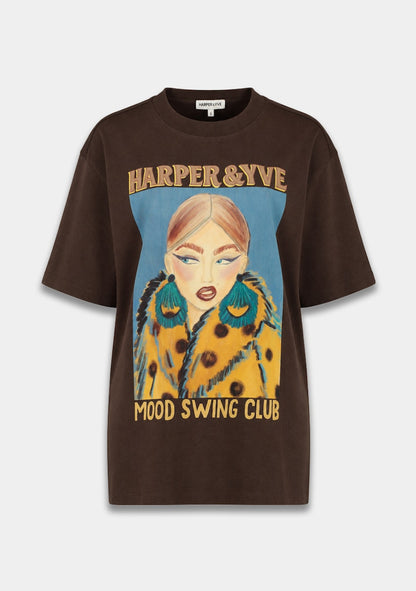 Harper & Yve Moody t-shirt bruin