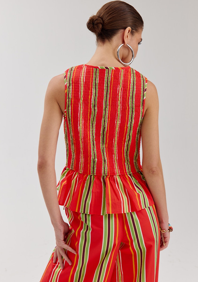 Harper & Yve Cindy Gilet Streifen rot