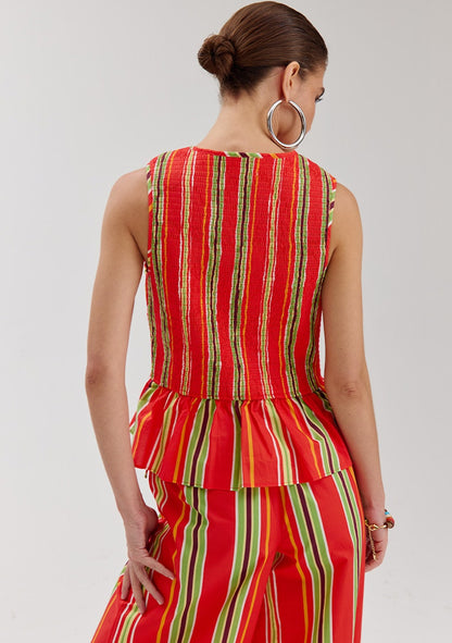 Harper & Yve Cindy Gilet Streifen rot