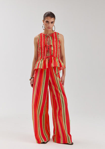 Harper & Yve Cindy Gilet Streifen rot