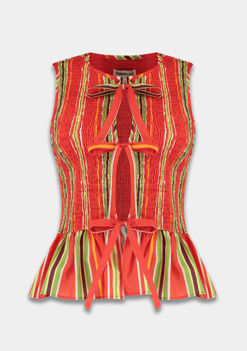 Harper & Yve Cindy Gilet Streifen rot