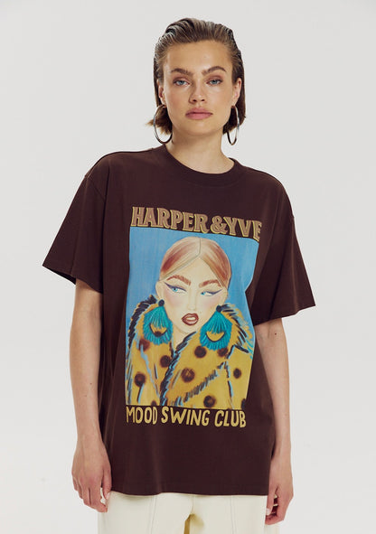 Harper & Yve Moody t-shirt bruin