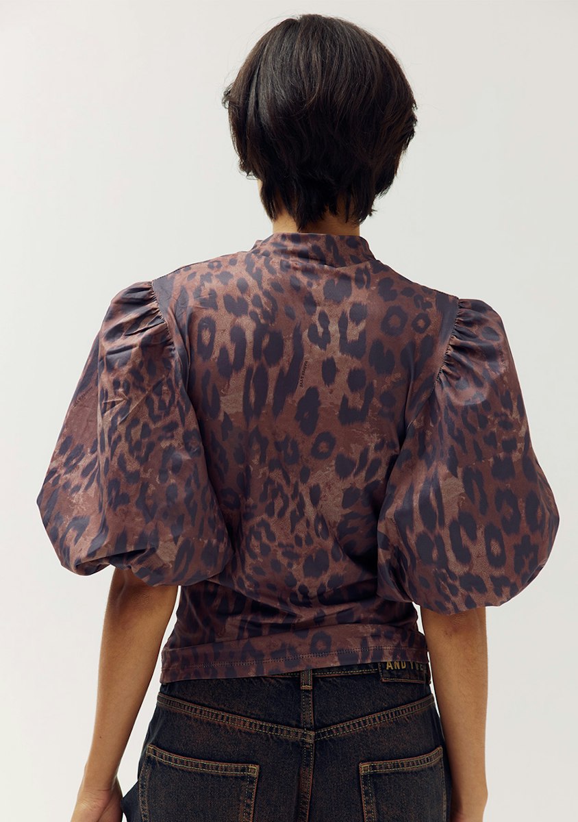 Harper & Yve Betty top leopard bruin