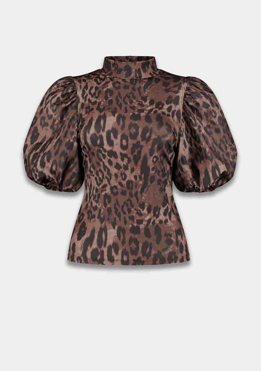 Harper & Yve Betty top leopard bruin