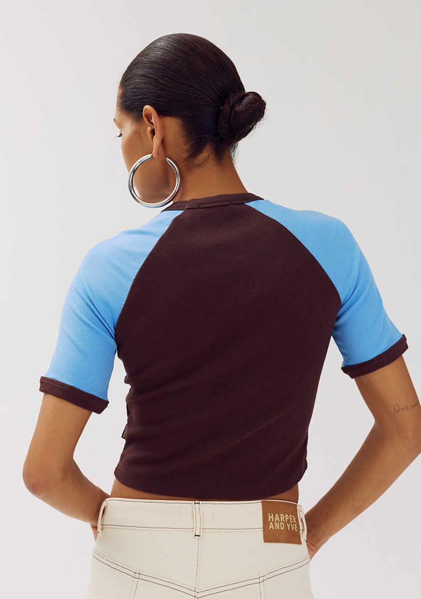Harper & Yve Cyrus t-shirt brown blue