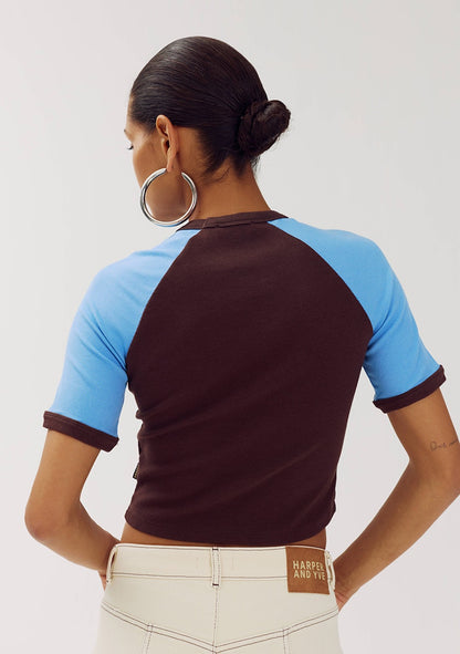 Harper & Yve Cyrus t-shirt brown blue