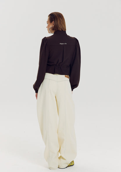 Harper & Yve Debby wikkeltop checkered bruin