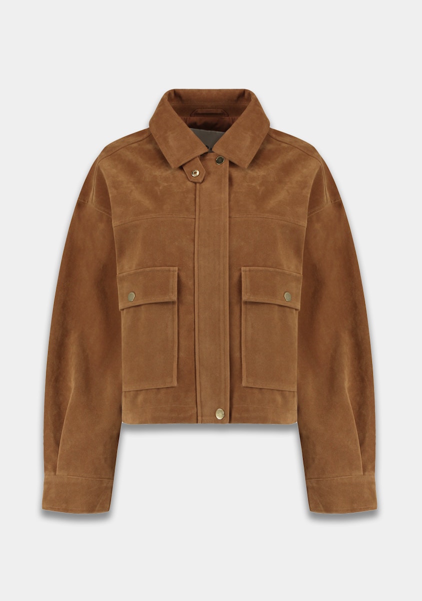 Harper & Yve Inda suède jacket camel