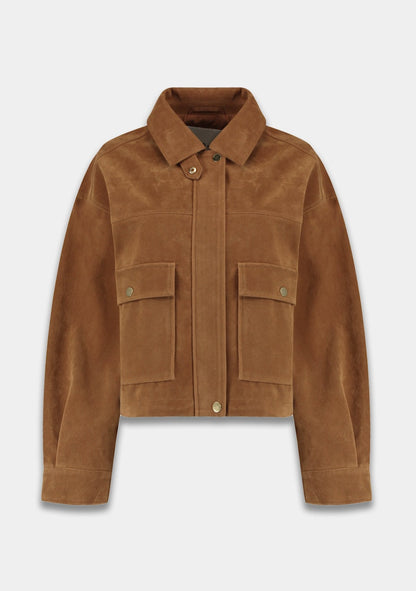 Harper & Yve Inda suède jacket camel
