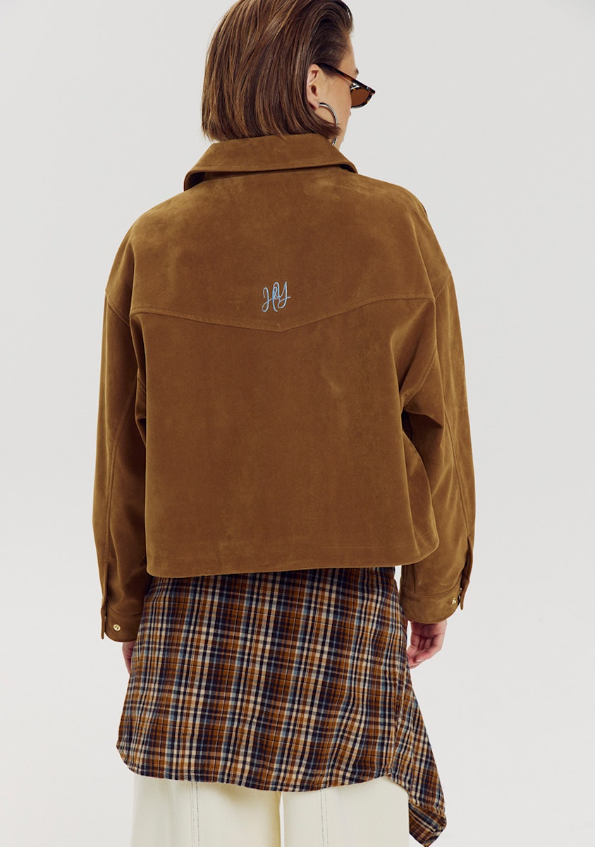 Harper & Yve Inda suède jacket camel
