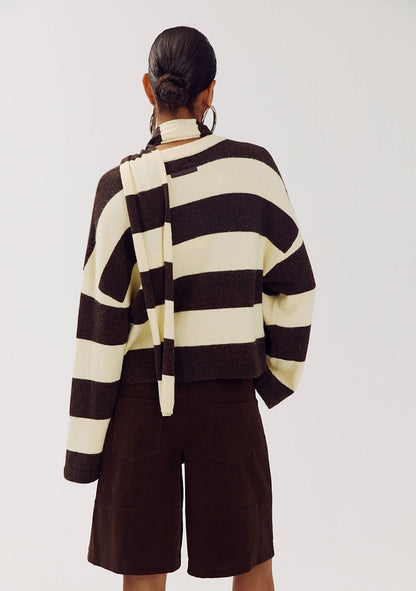 Harper & Yve Indy gestreepte cardigan met sjaal