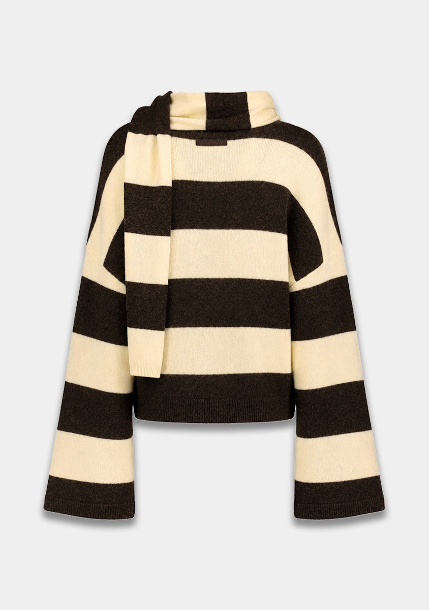 Harper & Yve Indy gestreepte cardigan met sjaal