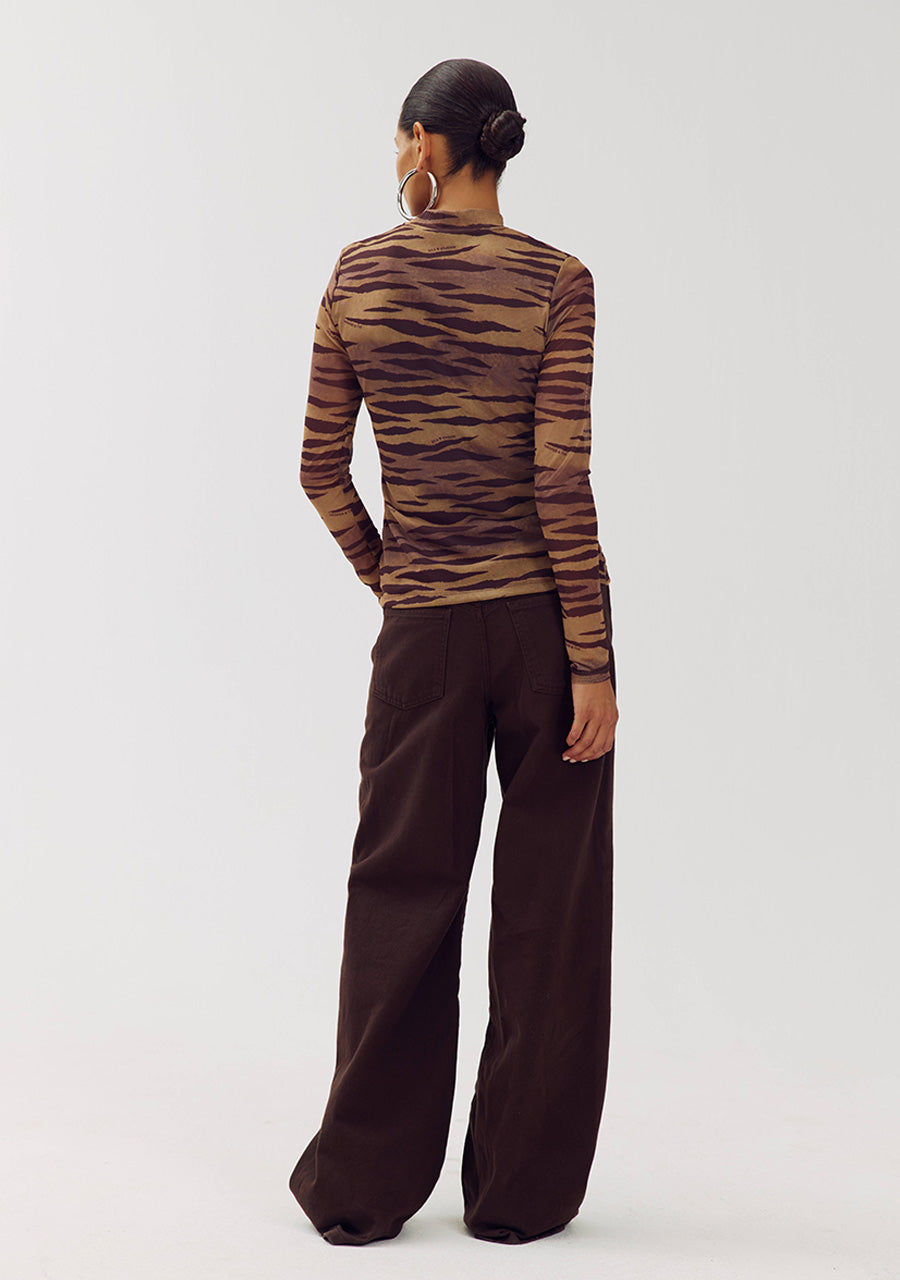Harper & Yve Jane tiger longsleeve bruin