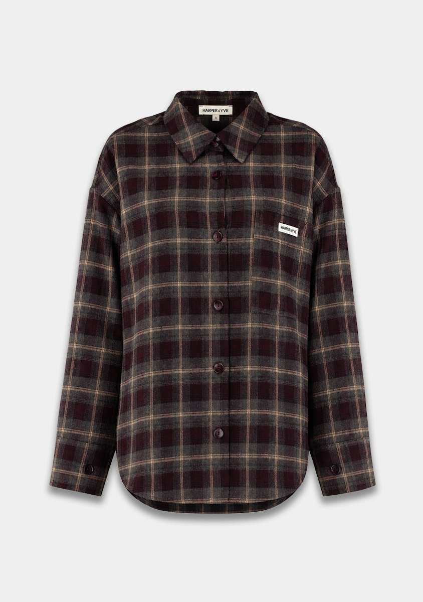 Harper & Yve Jella checkered oversized blouse