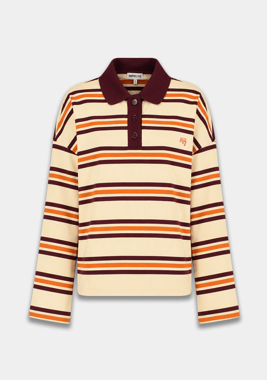 Harper & Yve Pollie gestreepte polo longsleeve