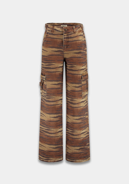 Harper & Yve Stella tiger jeans bruin