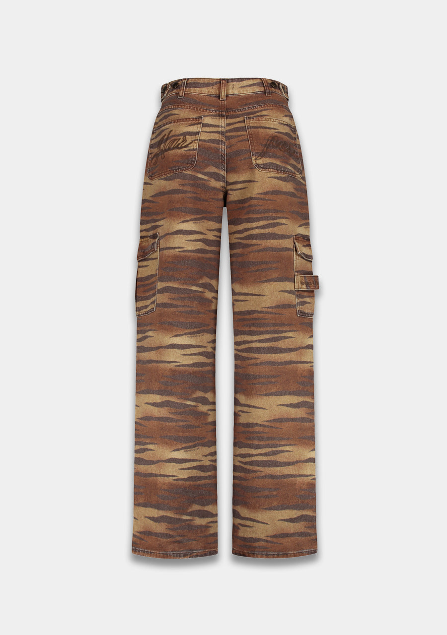 Harper & Yve Stella tiger jeans bruin