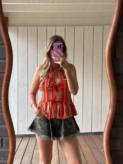 Harper & Yve Cindy Gilet Streifen rot