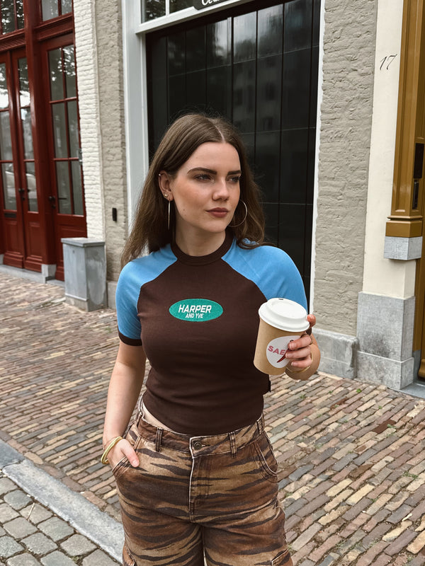 Harper & Yve Cyrus t-shirt brown blue