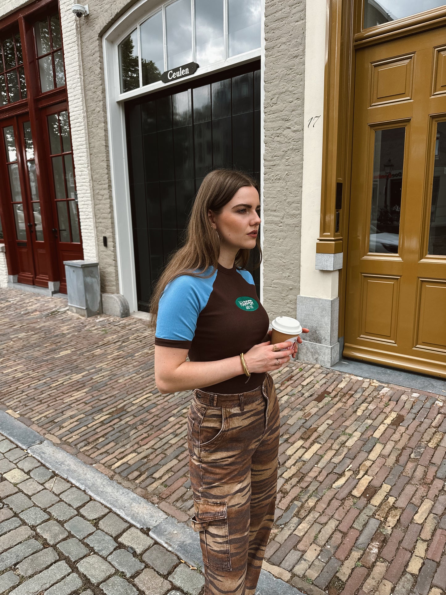 Harper & Yve Cyrus t-shirt brown blue