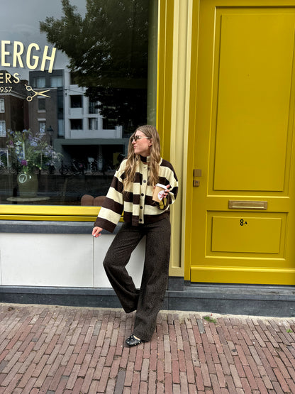 Harper & Yve Indy gestreepte cardigan met sjaal