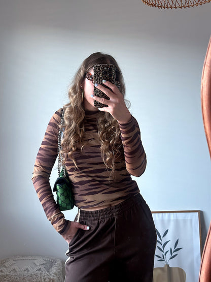 Harper & Yve Jane tiger longsleeve bruin