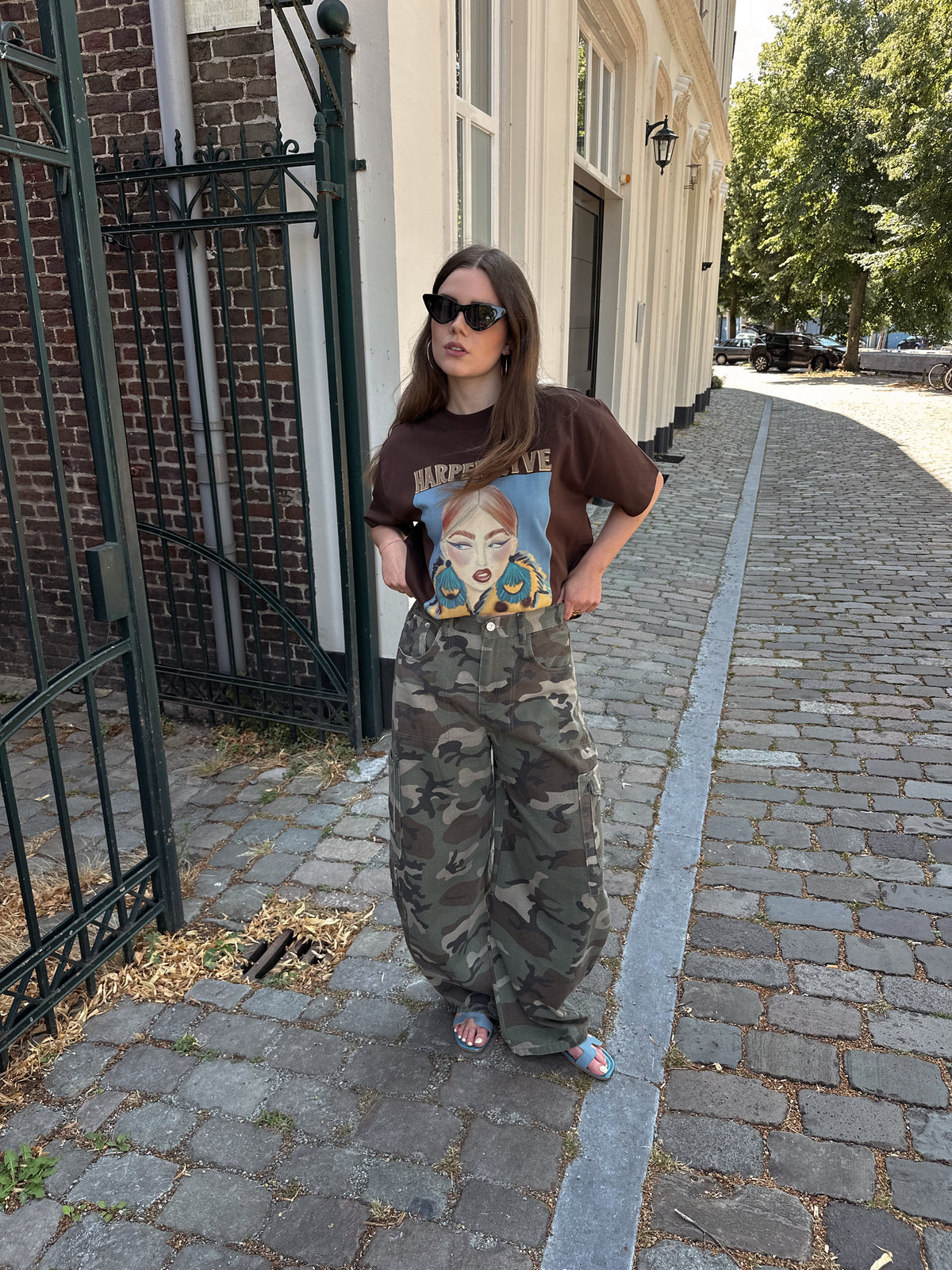 Harper & Yve Moody t-shirt bruin