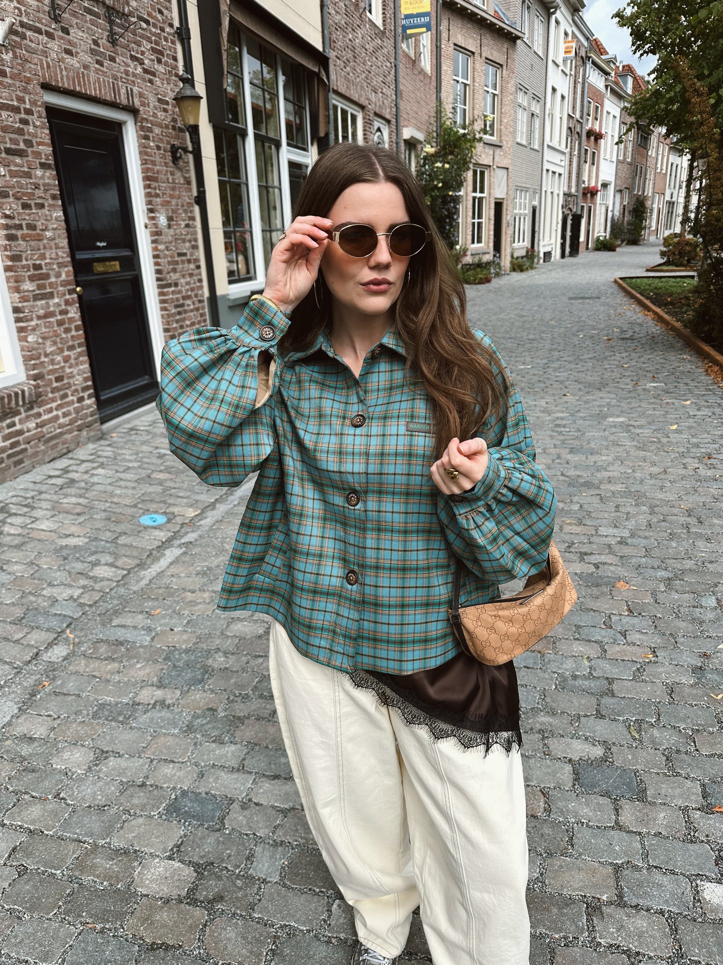 Harper & Yve Rylee jacket checkered blue
