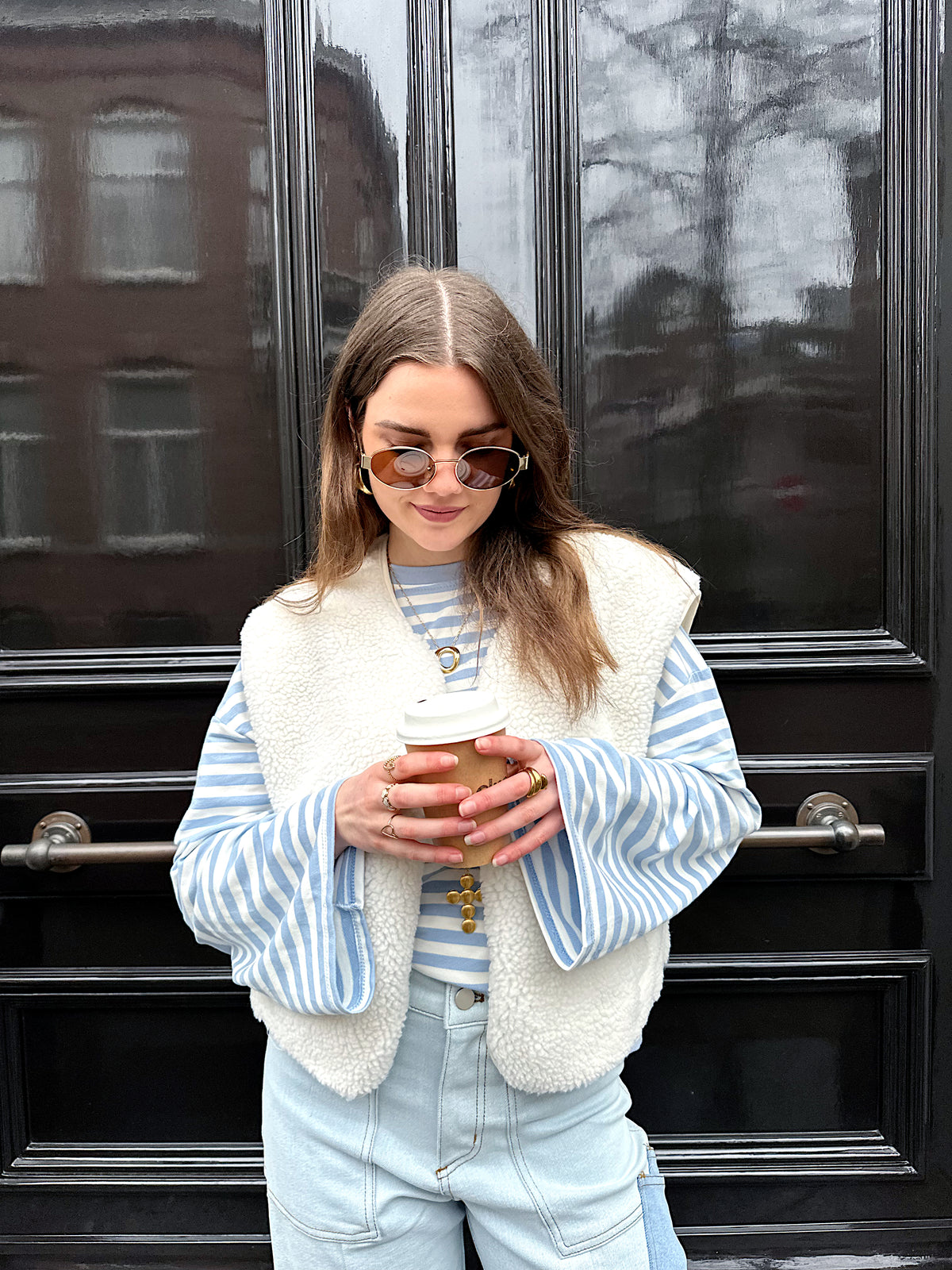 Jill Teddy-Weste Off-White