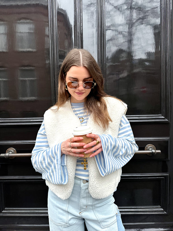Jill Teddy-Weste Off-White