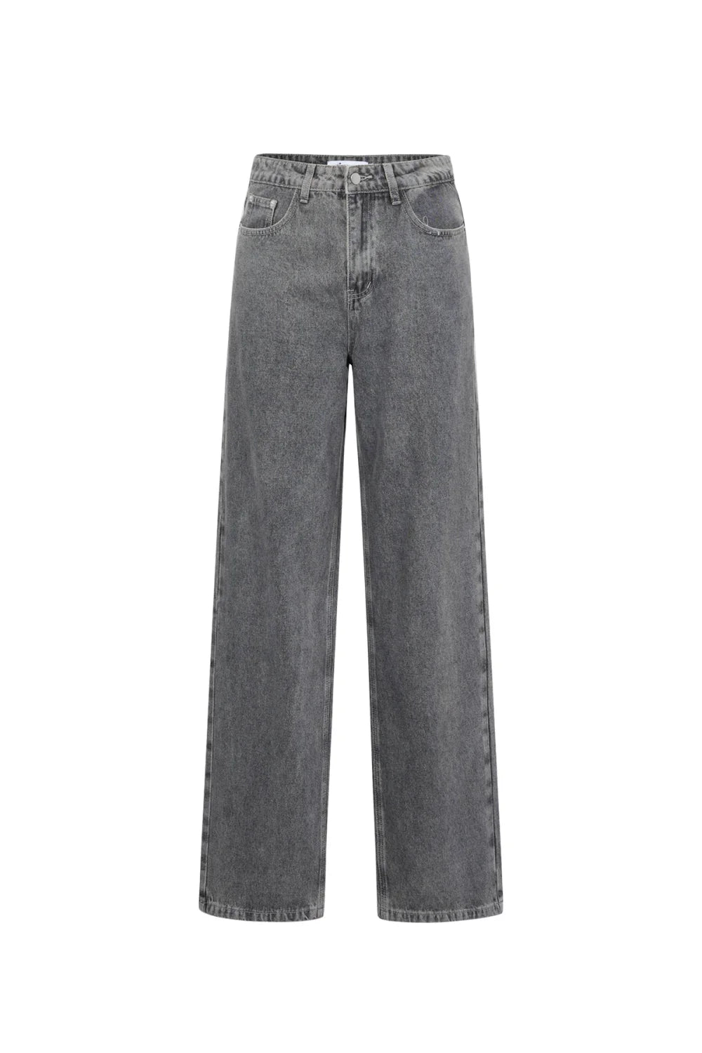 Amour Straight Leg Jeans mit Herzen Grau
