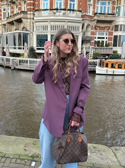 Boxy Oversized-Blazer Pflaume