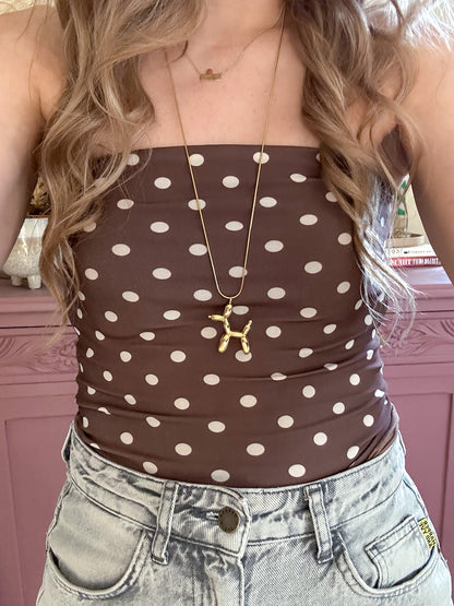 Balloon Dog Kette Gold
