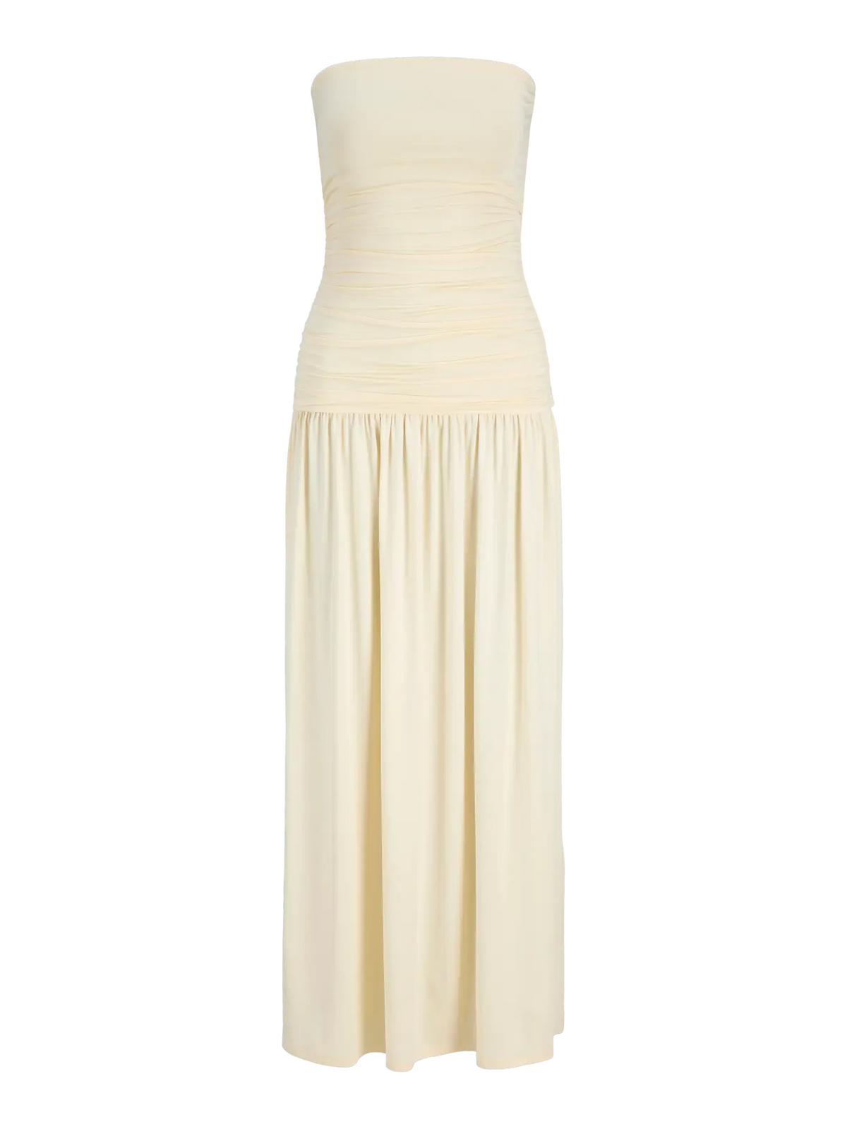 Iris bandeau dress lang butter yellow
