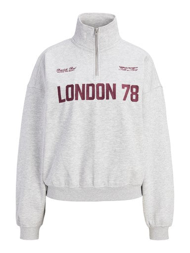 Janka London half zip sweater grey