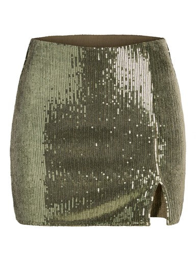 Nani sequin skirt army green
