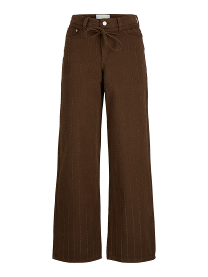 JXZOE sille wide leg denim pants bruin