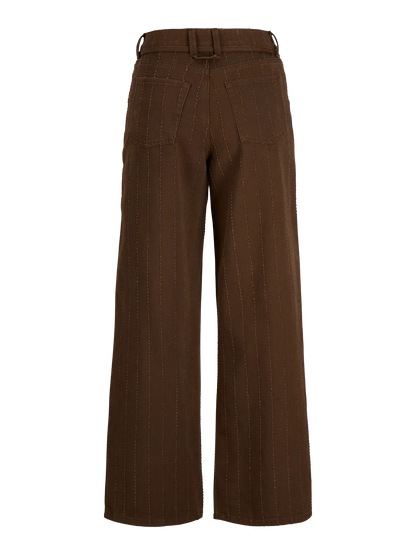 JXZOE sille wide leg denim pants bruin