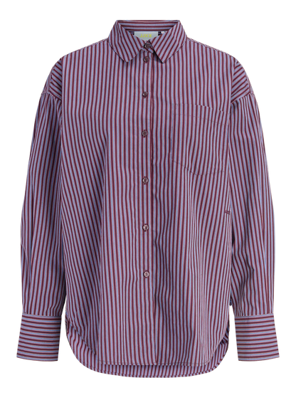 Jamie strepen blouse bordeaux