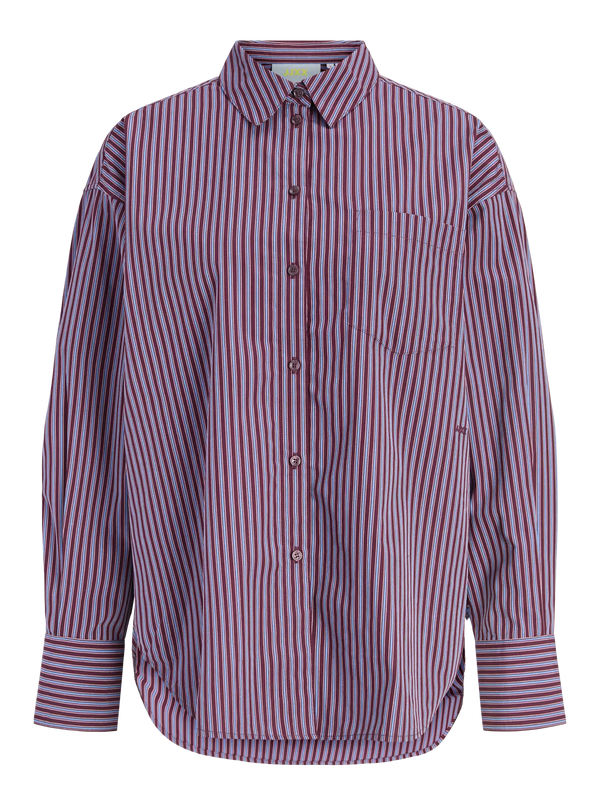 Jamie strepen blouse bordeaux