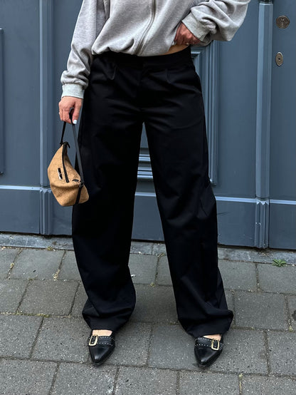 Jamilla barrel fit pantalon zwart