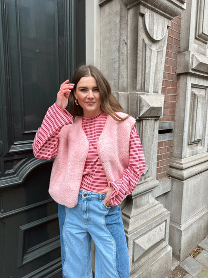 Jill Teddy-Gilet Rosa