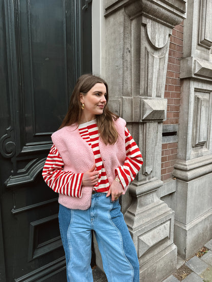 Jill Teddy-Gilet Rosa